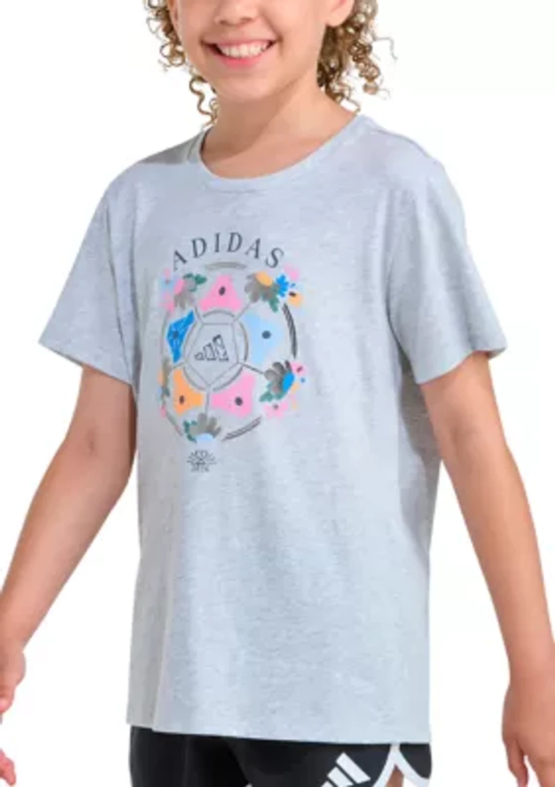 Girls 7-16  Short Sleeve Regular Fit Heather Tee