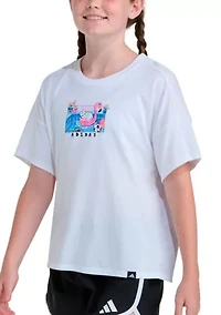 Girls 7-16 Short Sleeve Drop Shoulder Tee
