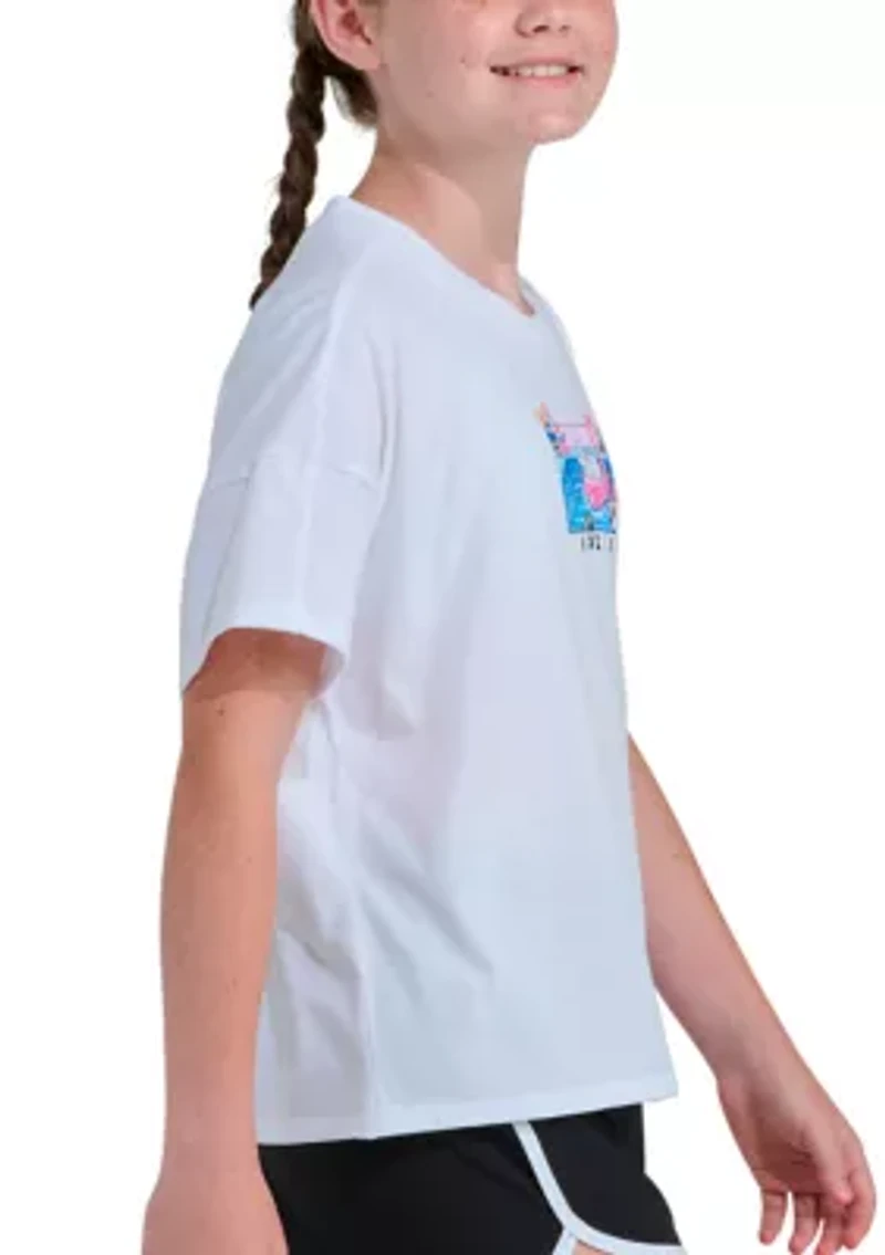 Girls 7-16 Short Sleeve Drop Shoulder Tee