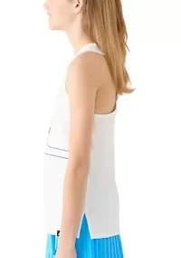 Girls 7-16 Race Back Graphic Print Tank Top