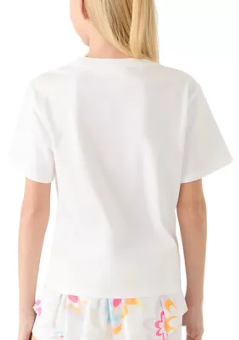 Girls 7-16 Floral Graphic Logo T-Shirt