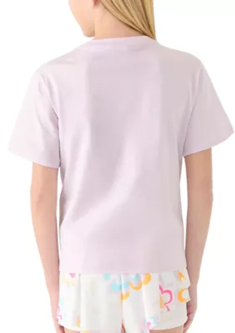 Girls 7-16 Floral Graphic Logo T-Shirt