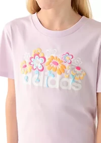 Girls 7-16 Floral Graphic Logo T-Shirt