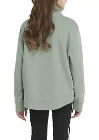 Boys 8-20 Long Sleeve Mock Neck French Terry Pullover