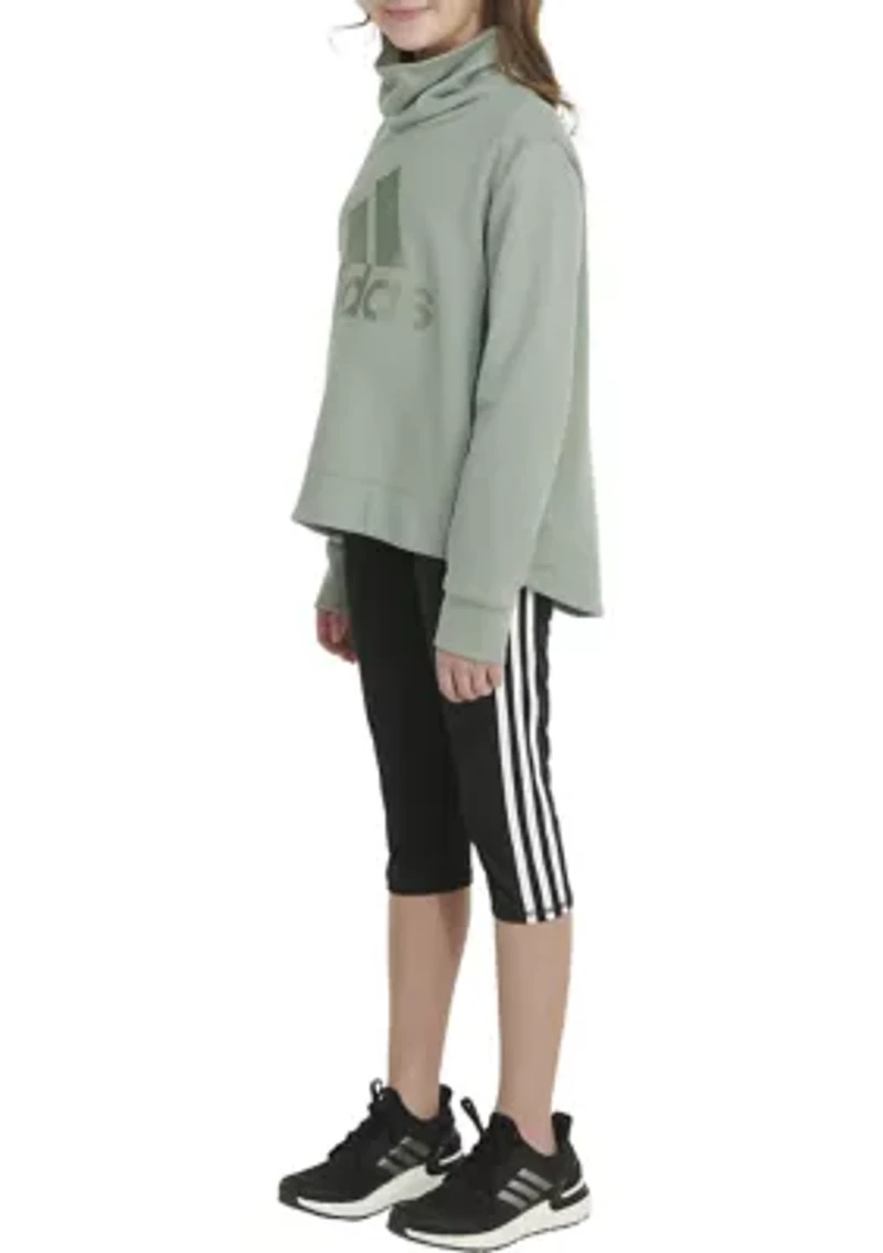 Boys 8-20 Long Sleeve Mock Neck French Terry Pullover