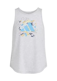 Girls 7-16 Sleeveless Curved Hem Heather Tank Top