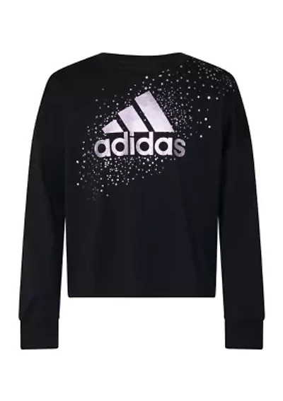 Girls 7-16 Long Sleeve Graphic Crew Neck T-Shirt
