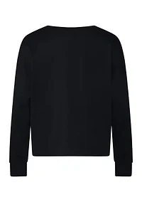 Girls 7-16 Long Sleeve Graphic Crew Neck T-Shirt