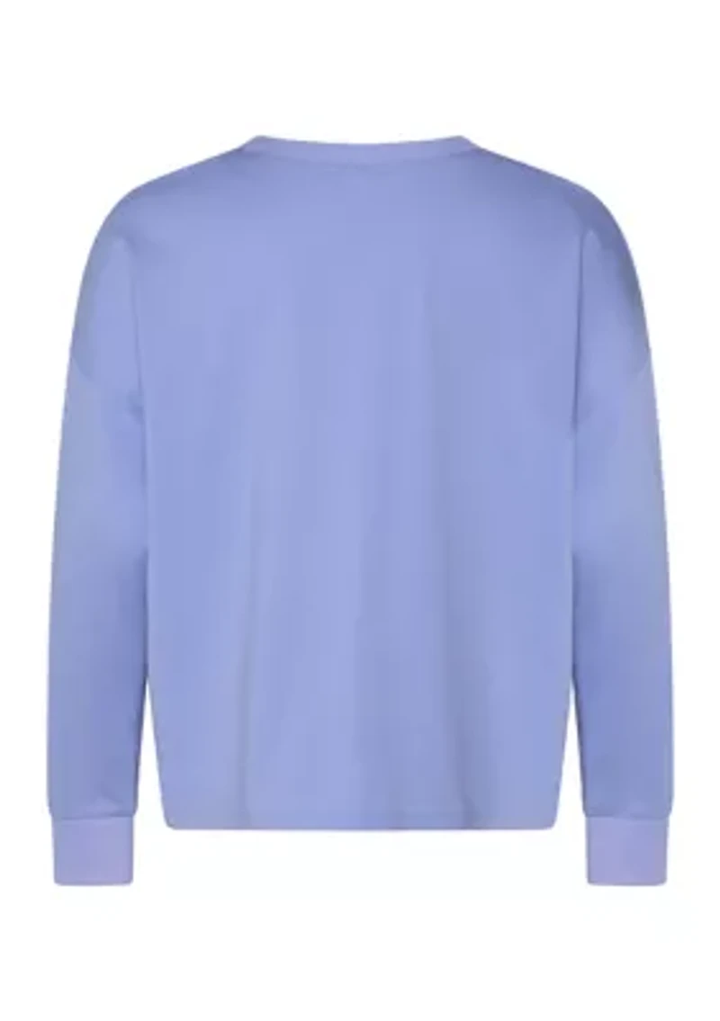 Girls 7-16 Long Sleeve Crew Neck Sweatshirt