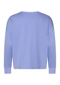 Girls 7-16 Long Sleeve Crew Neck Sweatshirt