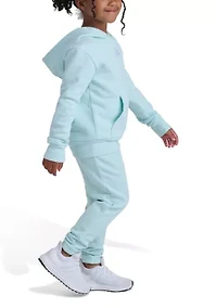 Girls 4-6x 2-Piece Long Sleeve Pullover Hoodie and Joggers Essential Small Logo Set