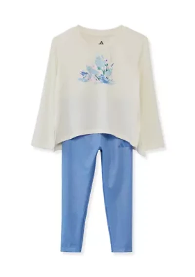 Girls 4-6x Top and Glitter Legging Set