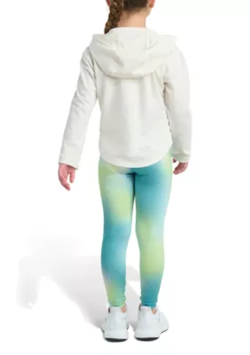 Girls 4-6x 2-Piece Hooded Heather Tee & Printed Legging Set