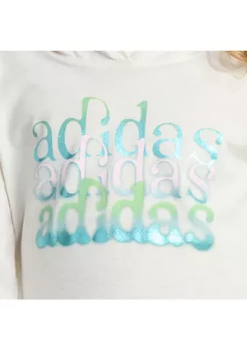 Girls 4-6x 2-Piece Hooded Heather Tee & Printed Legging Set