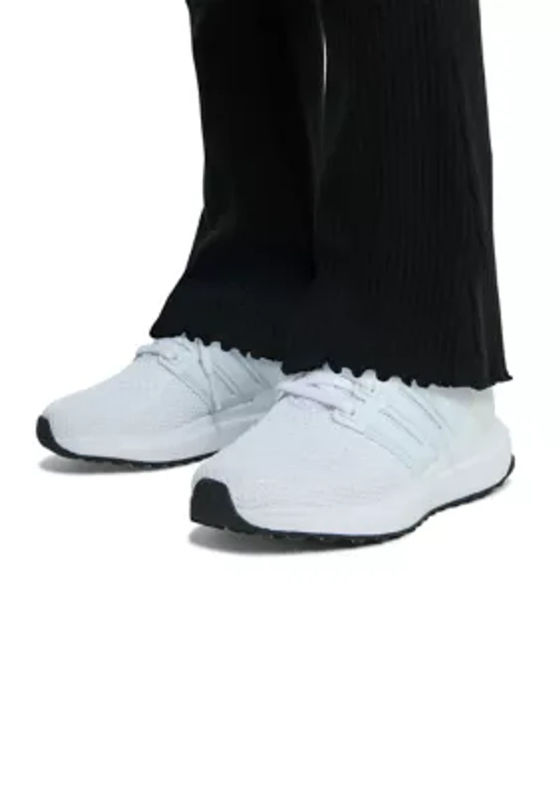 Girl 4-6x 2-Piece Crew Neck Fleece Pullover & Ribbed Flare Pant Set