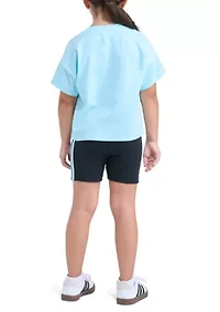 Girls 4-6x 2-Piece Short Sleeve Tee & Bike