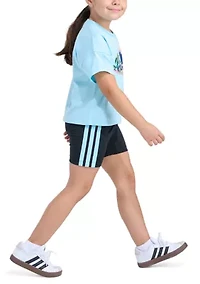 Girls 4-6x 2-Piece Short Sleeve Tee & Bike