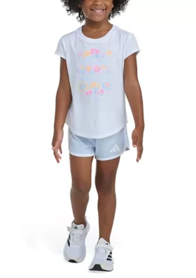 Girls 4-6x T-Shirt & Woven Short 2-Piece Set