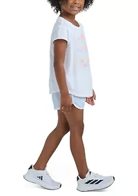 Girls 4-6x T-Shirt & Woven Short 2-Piece Set