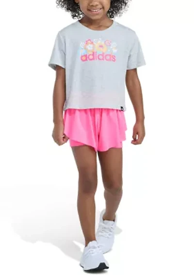 Girls 4-6x Graphic T-Shirt & Flowy Shorts Set