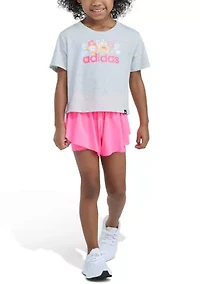 Girls 4-6x Graphic T-Shirt & Flowy Shorts Set