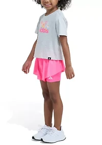 Girls 4-6x Graphic T-Shirt & Flowy Shorts Set