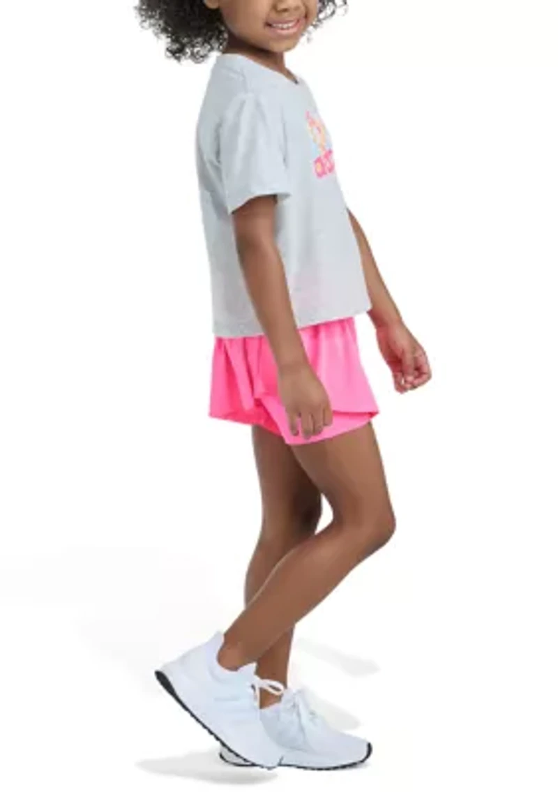 Girls 4-6x Graphic T-Shirt & Flowy Shorts Set