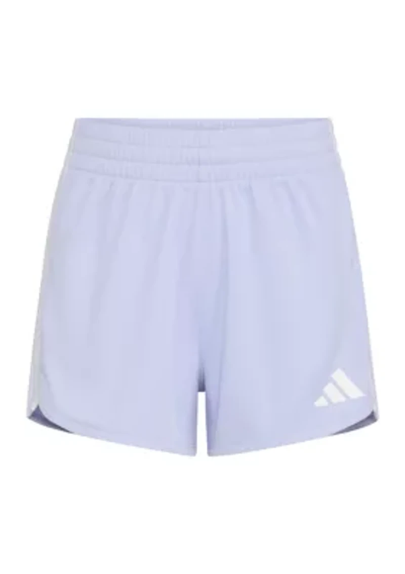 Girls 7-16 Elastic Waistband 3-Stripe Pacer Mesh Shorts