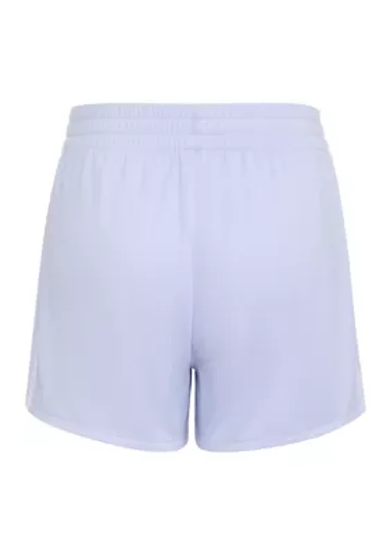 Girls 7-16 Elastic Waistband 3-Stripe Pacer Mesh Shorts