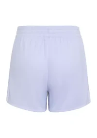 Girls 7-16 Elastic Waistband 3-Stripe Pacer Mesh Shorts
