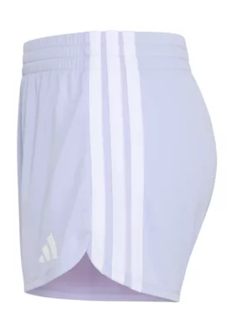 Girls 7-16 Elastic Waistband 3-Stripe Pacer Mesh Shorts