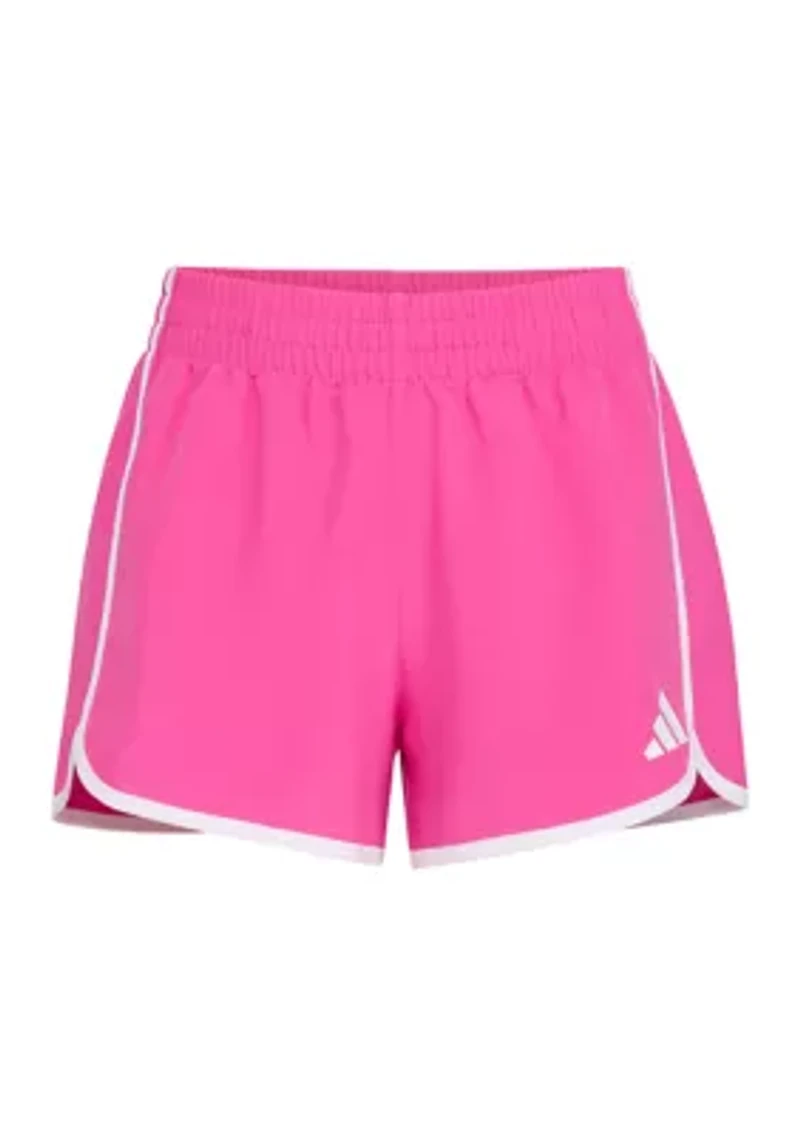 Girls 7-16 Elastic Waistband Woven Short with Binding