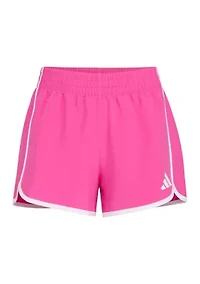 Girls 7-16 Elastic Waistband Woven Short with Binding