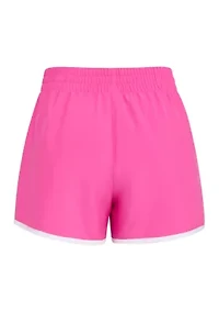 Girls 7-16 Elastic Waistband Woven Short with Binding
