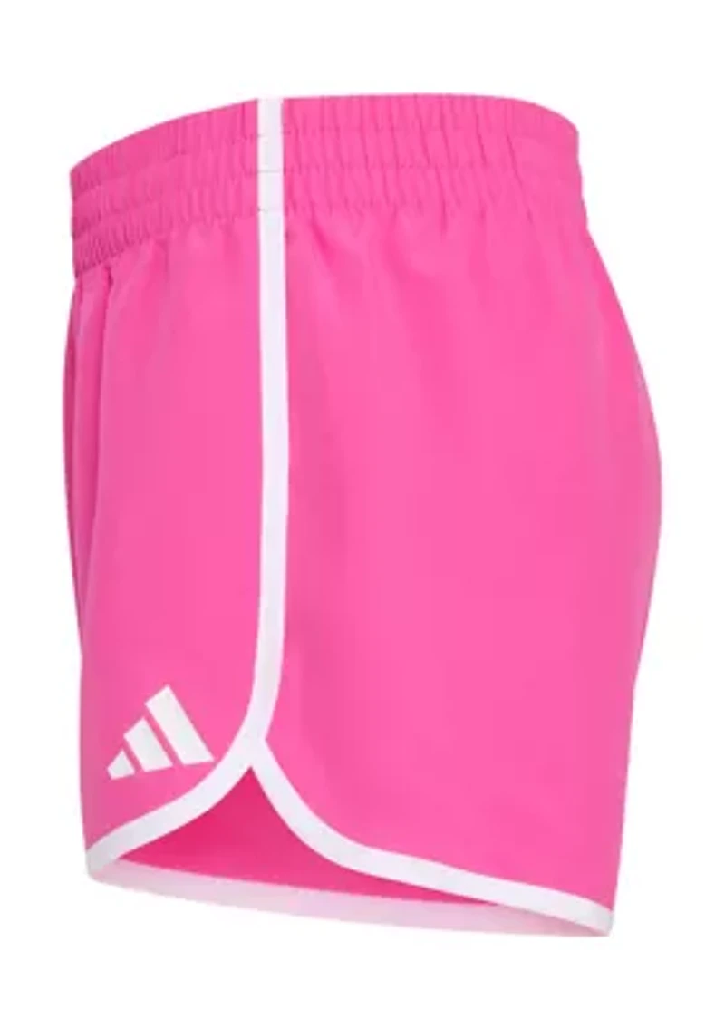 Girls 7-16 Elastic Waistband Woven Short with Binding