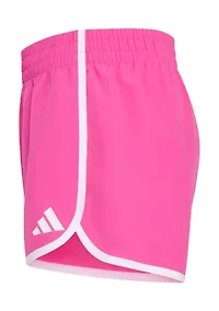 Girls 7-16 Elastic Waistband Woven Short with Binding
