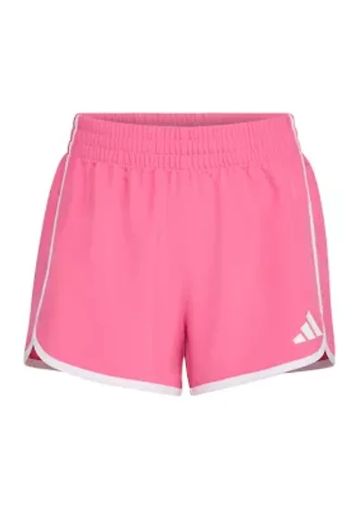 Girls 7-16 Elastic Waistband Woven Shorts with Binding