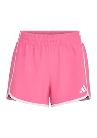 Girls 7-16 Elastic Waistband Woven Shorts with Binding