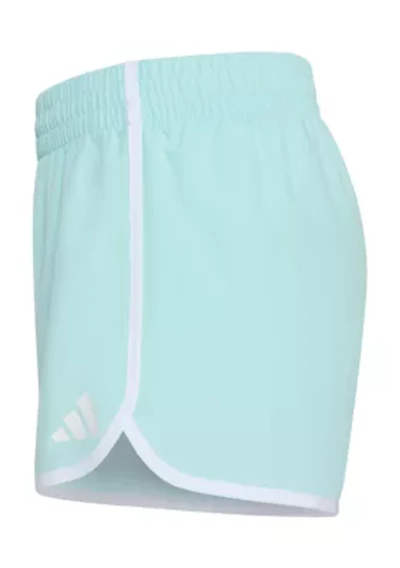 Girls 7-16 Elastic Waistband Woven Shorts with Binding