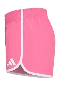 Girls 7-16 Elastic Waistband Woven Shorts with Binding