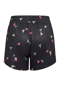 Girls 7-16 Elastic Waistband Printed No Side Seam Knit Shorts