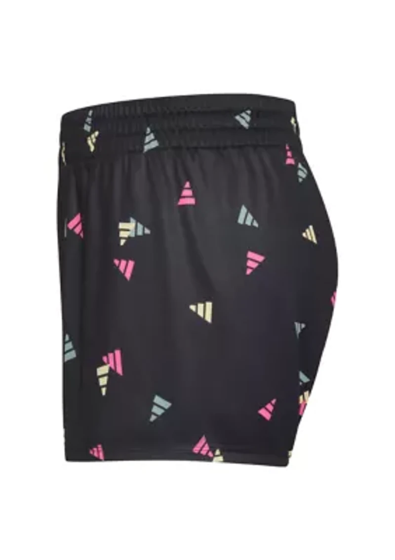 Girls 7-16 Elastic Waistband Printed No Side Seam Knit Shorts