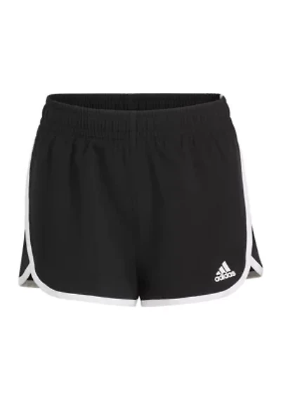 Girls 7-16 AEROREADY® Elastic Waistband Printed Woven Pacer Shorts