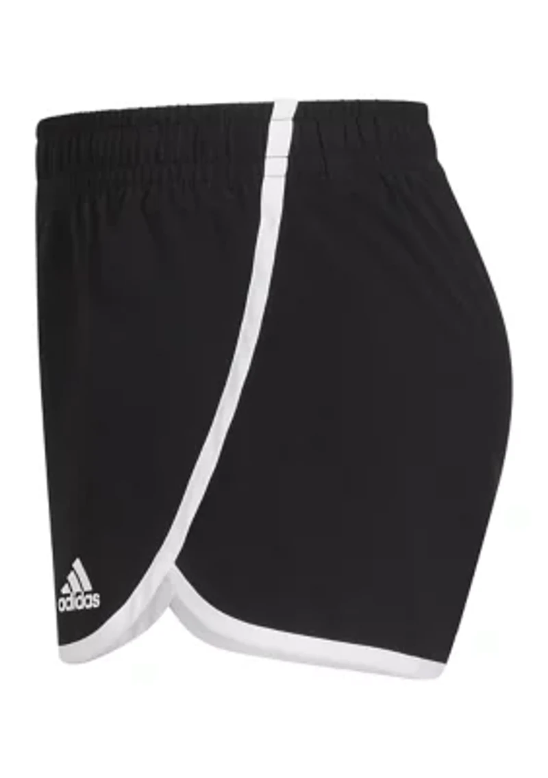 Girls 7-16 AEROREADY® Elastic Waistband Printed Woven Pacer Shorts