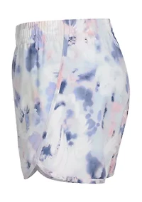Girls 7-16 Elastic Waistband Printed Woven Shorts with Binding