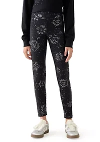 Girls 7-16 Cozy Foil Leggings