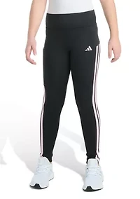 Girls 7-16 Detached Waistband Cell Phone Pocket 3-Stripe Leggings
