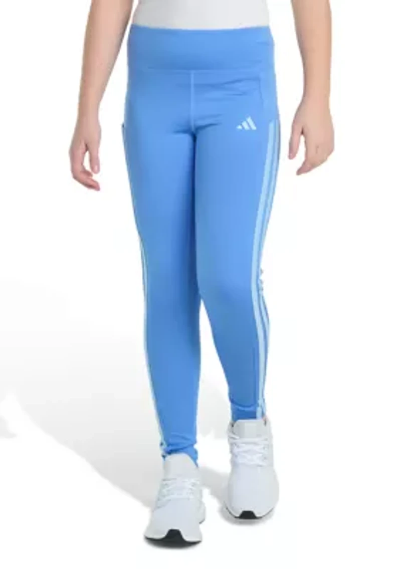 Girls 7-16 Detached Waistband Cell Phone Pocket 3-Stripe Leggings