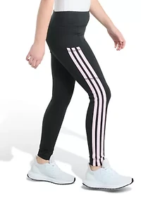 Girls 7-16 Detached Waistband Cell Phone Pocket 3-Stripe Leggings
