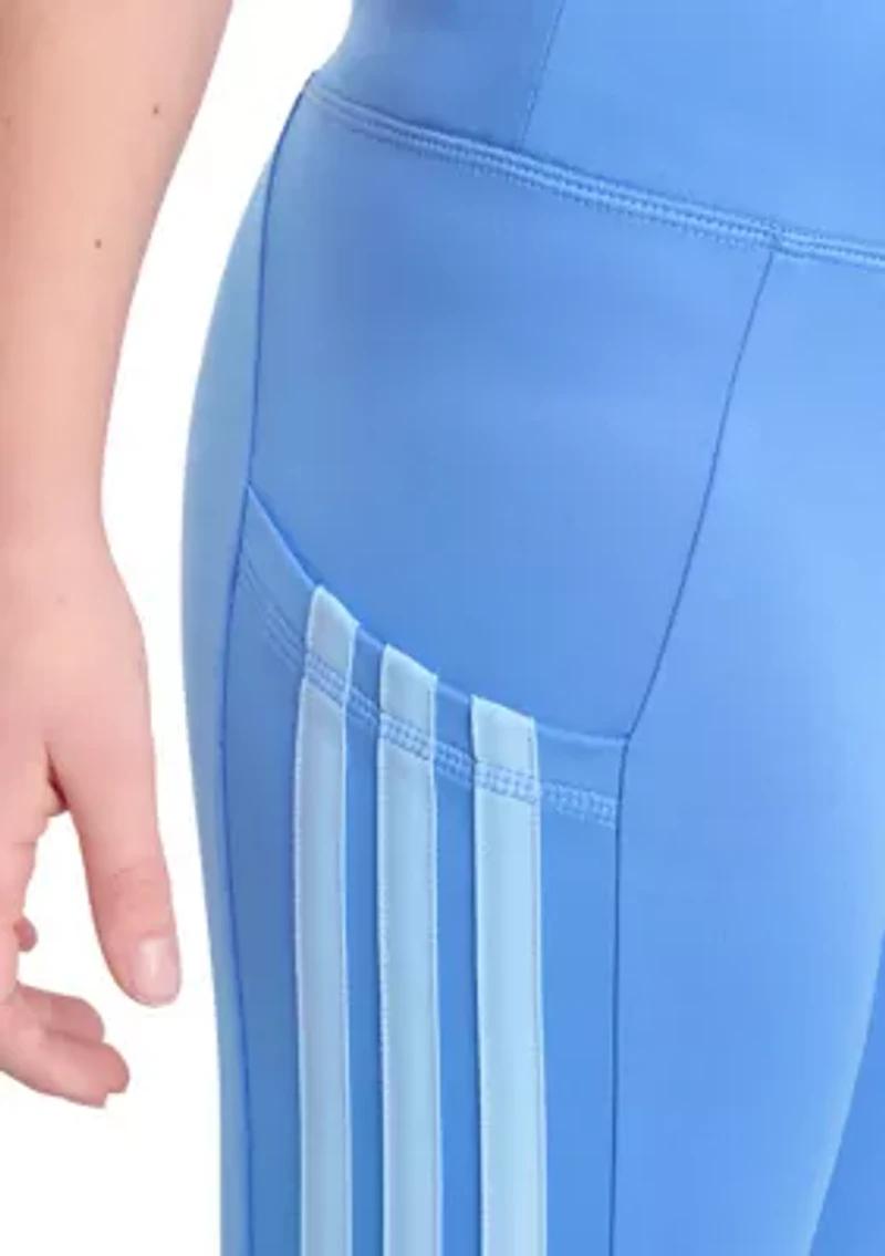 Girls 7-16 Detached Waistband Cell Phone Pocket 3-Stripe Leggings